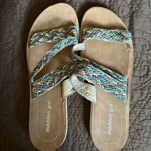 Madden Girl Vibrant Braided Sandals